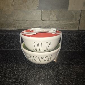 Rae Dunn Red and Green Salsa & Guacamole Bowls